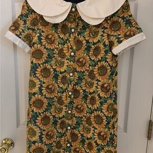 Sister Jane Sunflower Mini Dress with White Collar